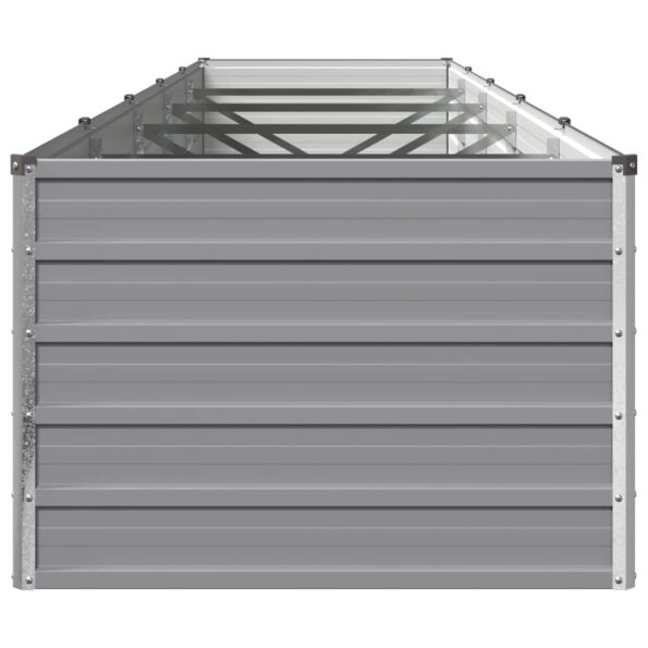 vidaXL Vyvýšený záhon Sivá 400 x 80 x 55 cm studené valcovaná oceľ – Obrázok 4