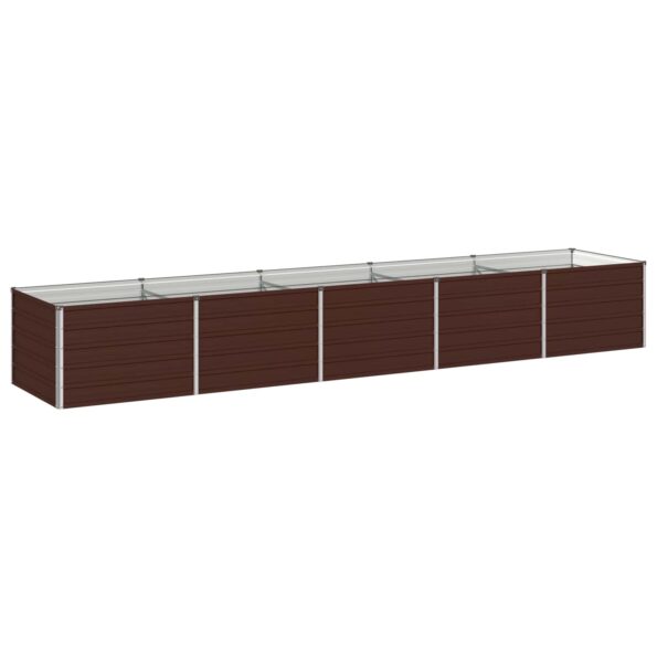 vidaXL Vyvýšený záhon Hnedá 400 x 80 x 55 cm studené valcovaná oceľ – Obrázok 2