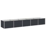 vidaXL Vyvýšený záhon Antracitová 400 x 80 x 55 cm – Obrázok 2