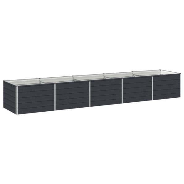 vidaXL Vyvýšený záhon Antracitová 400 x 80 x 55 cm – Obrázok 2