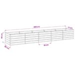 vidaXL Vyvýšený záhon Hrdzavý 400 x 80 x 55 cm corton – Obrázok 11
