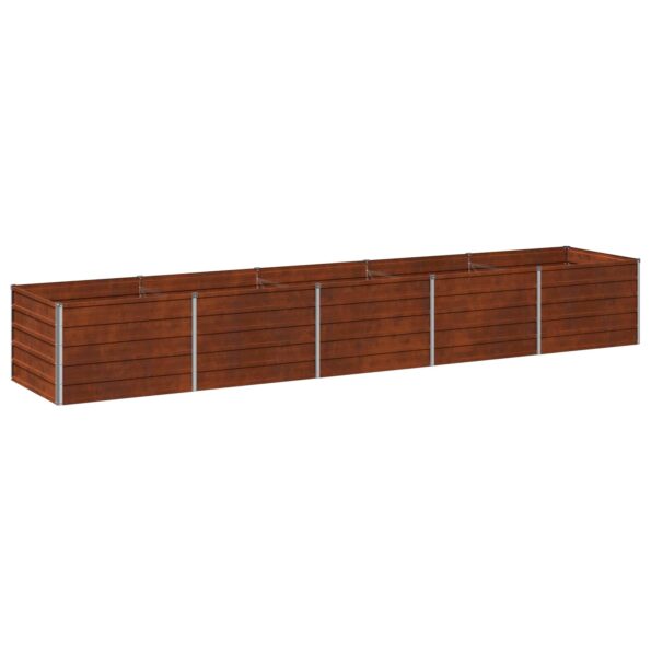 vidaXL Vyvýšený záhon Hrdzavý 400 x 80 x 55 cm corton – Obrázok 2