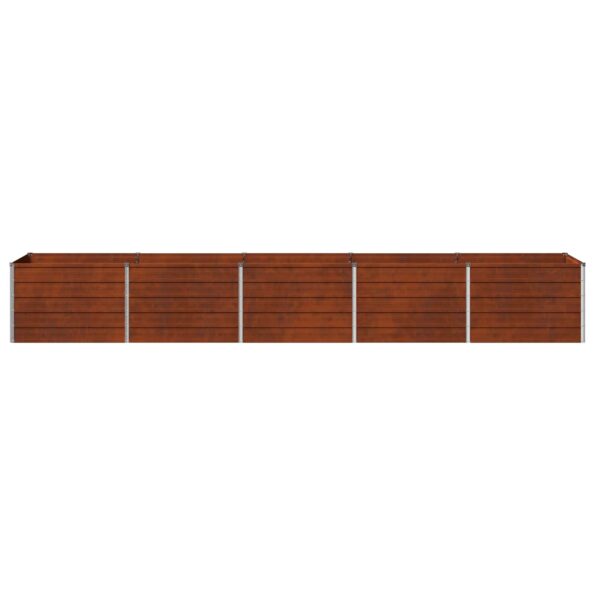 vidaXL Vyvýšený záhon Hrdzavý 400 x 80 x 55 cm corton – Obrázok 4