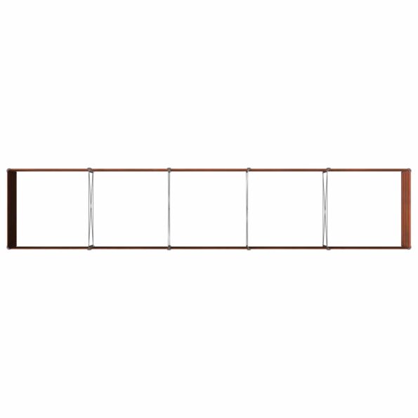vidaXL Vyvýšený záhon Hrdzavý 400 x 80 x 55 cm corton – Obrázok 6