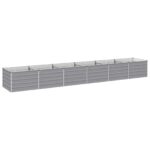 vidaXL Vyvýšený záhon Sivá 480 x 80 x 55 cm studené valcovaná oceľ – Obrázok 2