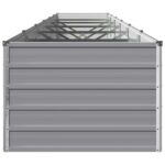 vidaXL Vyvýšený záhon Sivá 480 x 80 x 55 cm studené valcovaná oceľ – Obrázok 4