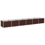 vidaXL Vyvýšený záhon Hnedá 480 x 80 x 55 cm studené valcovaná oceľ – Obrázok 2