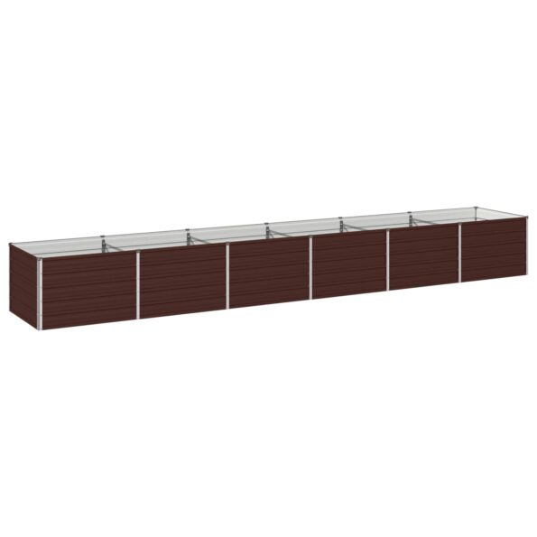 vidaXL Vyvýšený záhon Hnedá 480 x 80 x 55 cm studené valcovaná oceľ – Obrázok 2