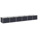 vidaXL Vyvýšený záhon Antracitová 480 x 80 x 55 cm – Obrázok 2