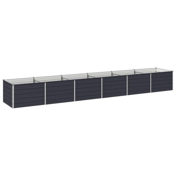 vidaXL Vyvýšený záhon Antracitová 480 x 80 x 55 cm – Obrázok 2