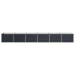 vidaXL Vyvýšený záhon Antracitová 480 x 80 x 55 cm – Obrázok 3