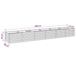 vidaXL Vyvýšený záhon Antracitová 480 x 80 x 55 cm – Obrázok 9