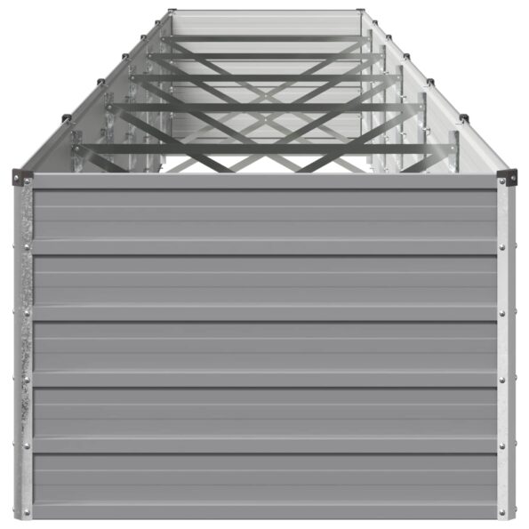 vidaXL Vyvýšený záhon Sivá 600 x 80 x 55 cm studené valcovaná oceľ – Obrázok 3