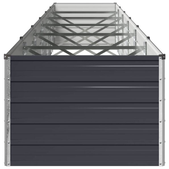 vidaXL Vyvýšený záhon Antracitová 600 x 80 x 55 cm – Obrázok 3