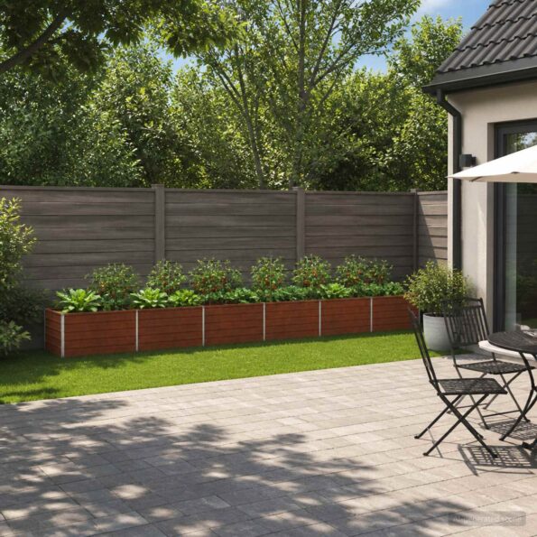 vidaXL Vyvýšený záhon Hrdzavý 600 x 80 x 55 cm corton – Obrázok 12