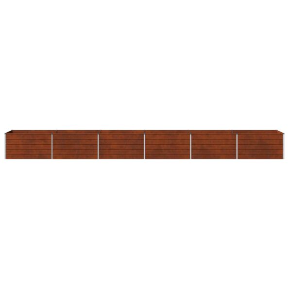 vidaXL Vyvýšený záhon Hrdzavý 600 x 80 x 55 cm corton – Obrázok 3