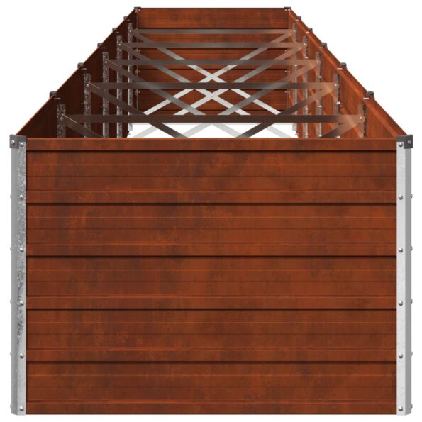 vidaXL Vyvýšený záhon Hrdzavý 600 x 80 x 55 cm corton – Obrázok 4