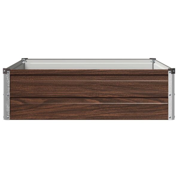 vidaXL Vyvýšený záhon Čierna 100 x 80 x 24 cm studené valcovaná oceľ – Obrázok 4