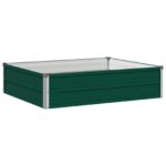 vidaXL Vyvýšený záhon Zelená 100 x 80 x 24 cm studené valcované oceľ – Obrázok 2