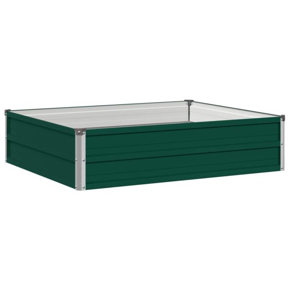 vidaXL Vyvýšený záhon Zelená 100 x 80 x 24 cm studené valcované oceľ – Obrázok 2