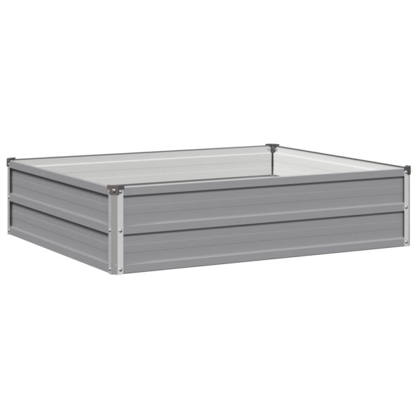 vidaXL Vyvýšený záhon Sivá 100 x 80 x 24 cm studené valcovaná oceľ – Obrázok 2
