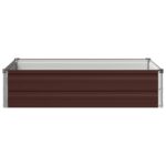 vidaXL Vyvýšený záhon Hnedá 100 x 80 x 24 cm studené valcovaná oceľ – Obrázok 3