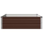 vidaXL Vyvýšený záhon Hnedá 100 x 80 x 24 cm studené valcovaná oceľ – Obrázok 4