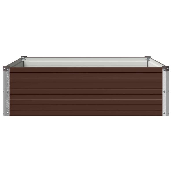 vidaXL Vyvýšený záhon Hnedá 100 x 80 x 24 cm studené valcovaná oceľ – Obrázok 4