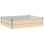 vidaXL Vyvýšený záhon Slonovinová 100 x 80 x 24 cm – Obrázok 2