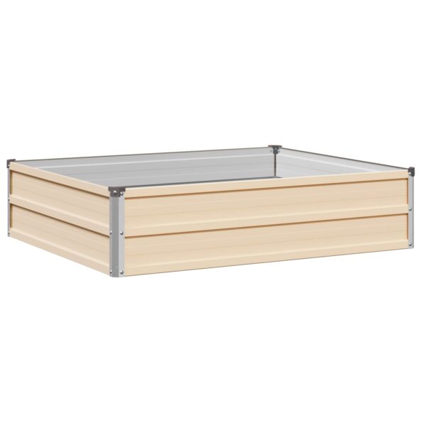 vidaXL Vyvýšený záhon Slonovinová 100 x 80 x 24 cm – Obrázok 2