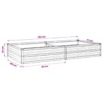vidaXL Vyvýšený záhon Drevo hnedé 160 x 80 x 24 cm – Obrázok 9