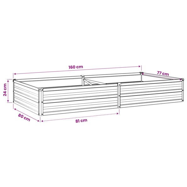 vidaXL Vyvýšený záhon Drevo hnedé 160 x 80 x 24 cm – Obrázok 9