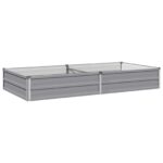 vidaXL Vyvýšený záhon Sivá 160 x 80 x 24 cm studené valcovaná oceľ – Obrázok 2
