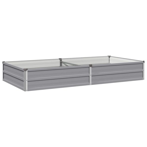 vidaXL Vyvýšený záhon Sivá 160 x 80 x 24 cm studené valcovaná oceľ – Obrázok 2