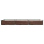 vidaXL Vyvýšený záhon Čierna 240 x 80 x 24 cm studené valcovaná oceľ – Obrázok 3