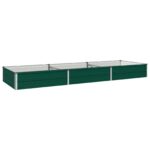 vidaXL Vyvýšený záhon Zelená 240 x 80 x 24 cm studené valcované oceľ – Obrázok 2