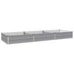 vidaXL Vyvýšený záhon Sivá 240 x 80 x 24 cm studené valcovaná oceľ – Obrázok 2