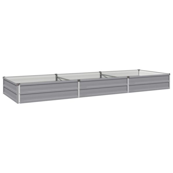 vidaXL Vyvýšený záhon Sivá 240 x 80 x 24 cm studené valcovaná oceľ – Obrázok 2