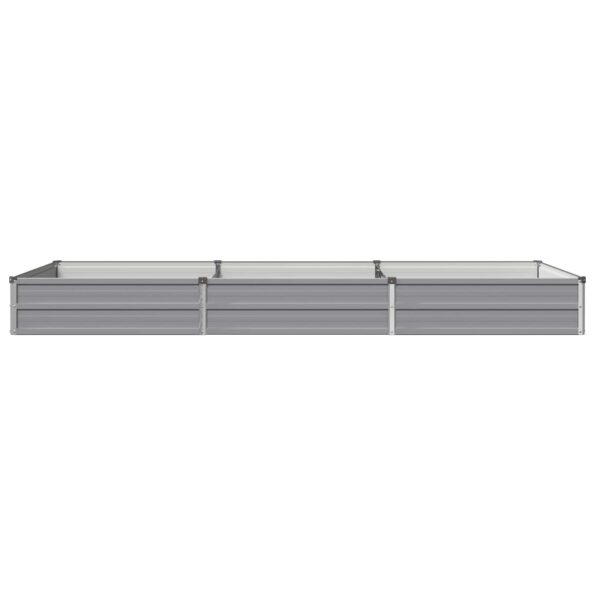vidaXL Vyvýšený záhon Sivá 240 x 80 x 24 cm studené valcovaná oceľ – Obrázok 3