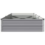 vidaXL Vyvýšený záhon Sivá 240 x 80 x 24 cm studené valcovaná oceľ – Obrázok 4