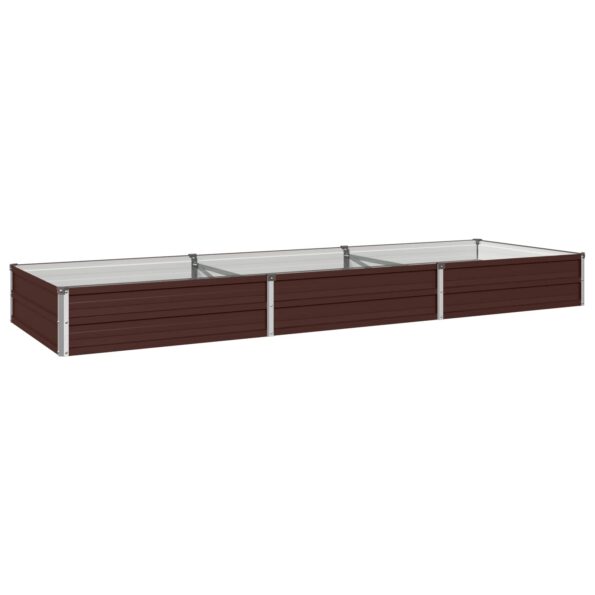 vidaXL Vyvýšený záhon Hnedá 240 x 80 x 24 cm studené valcovaná oceľ – Obrázok 2
