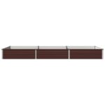 vidaXL Vyvýšený záhon Hnedá 240 x 80 x 24 cm studené valcovaná oceľ – Obrázok 3