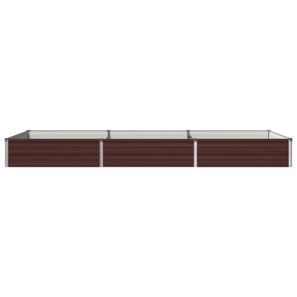 vidaXL Vyvýšený záhon Hnedá 240 x 80 x 24 cm studené valcovaná oceľ – Obrázok 3