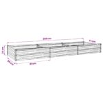 vidaXL Vyvýšený záhon Hnedá 240 x 80 x 24 cm studené valcovaná oceľ – Obrázok 9
