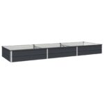 vidaXL Vyvýšený záhon Antracitová 240 x 80 x 24 cm – Obrázok 2