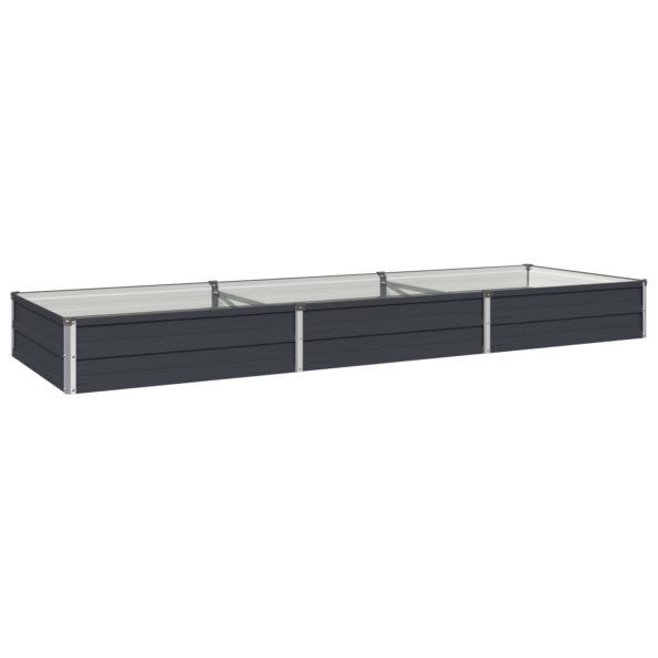 vidaXL Vyvýšený záhon Antracitová 240 x 80 x 24 cm – Obrázok 2
