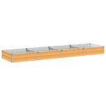 vidaXL Vyvýšený záhon Prírodná 320 x 80 x 24 cm studené valcovaná oceľ – Obrázok 2