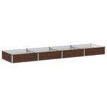 vidaXL Vyvýšený záhon Čierna 320 x 80 x 24 cm studené valcovaná oceľ – Obrázok 2