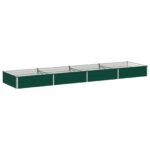 vidaXL Vyvýšený záhon Zelená 320 x 80 x 24 cm studené valcované oceľ – Obrázok 2