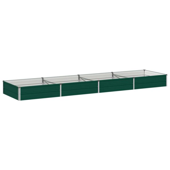 vidaXL Vyvýšený záhon Zelená 320 x 80 x 24 cm studené valcované oceľ – Obrázok 2